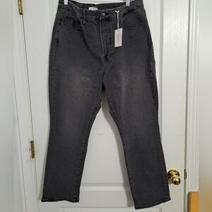 GOOD AMERICAN GOOD CLASSIC JEANS GL625T BLACK 115 NWT